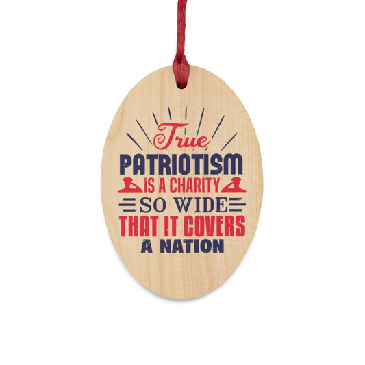 True Patriotism Is Charity Christmas Ornament - Military Republic