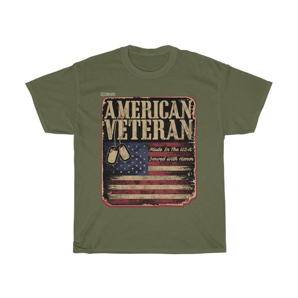 Served With Honor American Veteran T-shirt - Military Republic