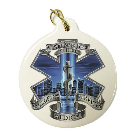 9/11 Blue Skies EMS Christmas Ornament-Military Republic