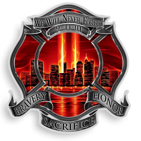 Bravery, Honor and Sacrifice Firefighter Decal-Military Republic