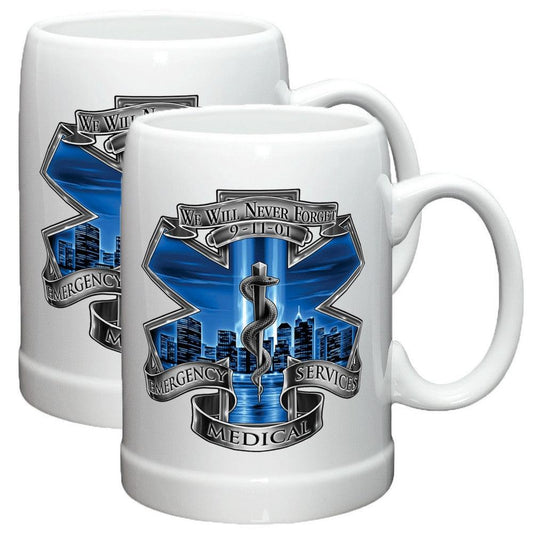 9/11 EMS Blue Skies Stoneware Mug Set-Military Republic