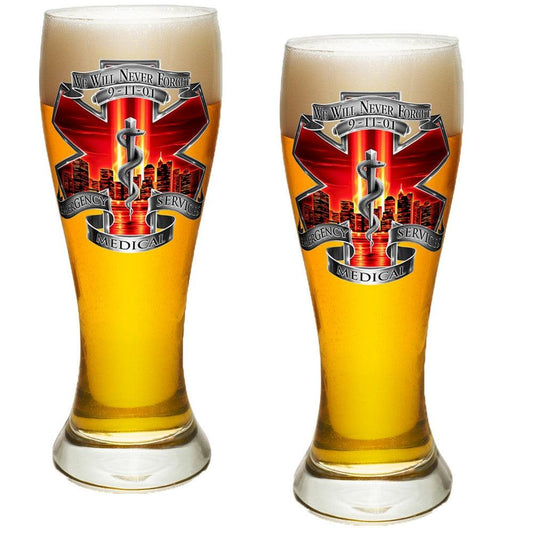 9/11 EMS Red Skies Pilsner Glass Set-Military Republic