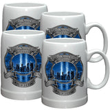 9/11 Firefighter Blue Skies Stoneware Mug Set-Military Republic