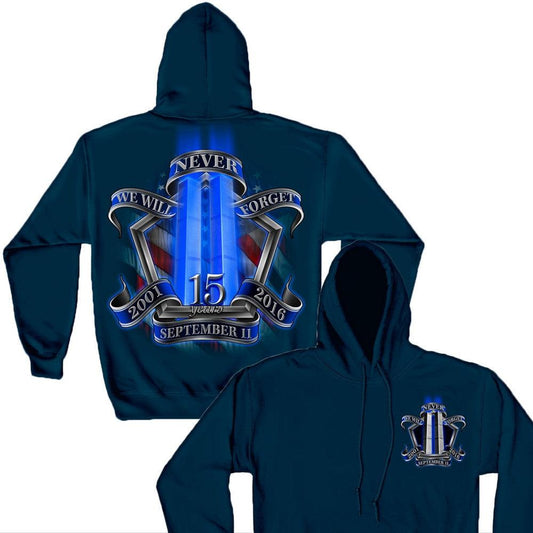 9/11 Memorial Navy Hoodie-Military Republic