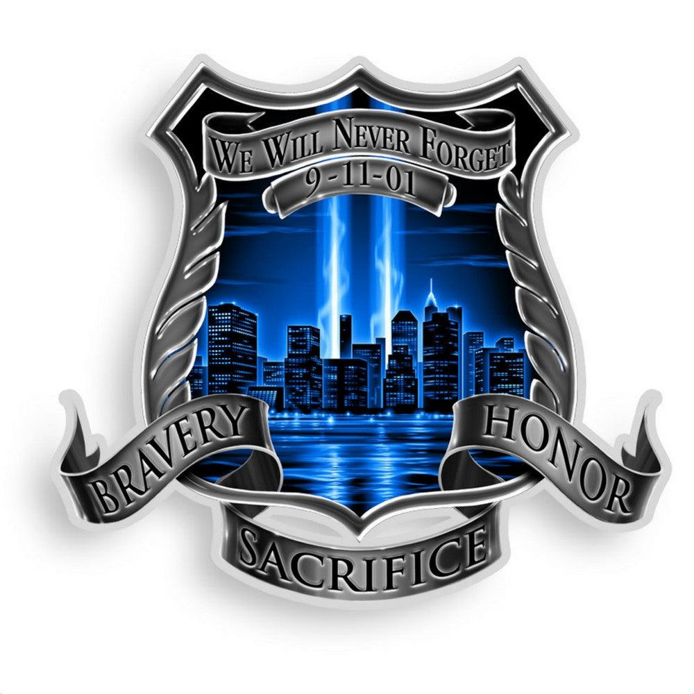 9/11 Police Decal-Military Republic