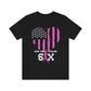 We Got Your Six Pink Ribbon Flag Heart T-shirt - Military Republic