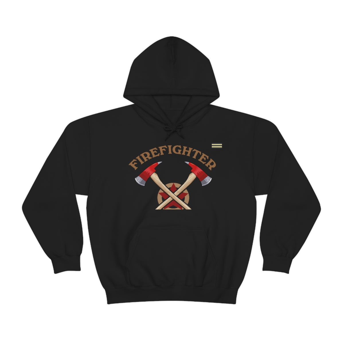 Awesome Fire Fighter With an Axe and Star Hoodie