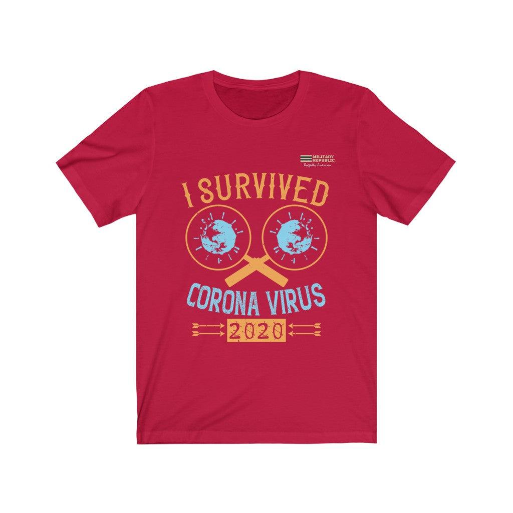 I Survived Corona Virus 2020 - Lens and Arrow T-shirt - Military Republic