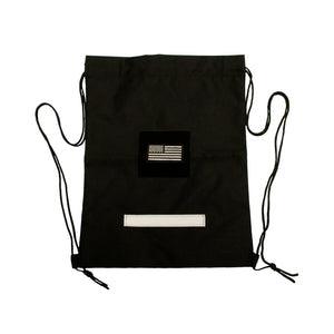 Youth Tactical Drawstring Black Backpack - Military Republic