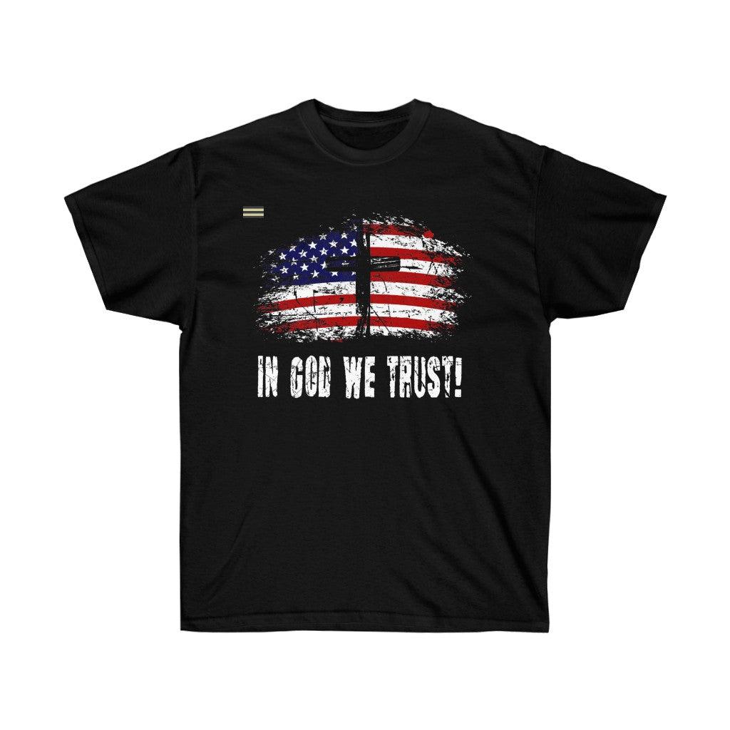 In God We Trust USA Flag T-shirt - Military Republic