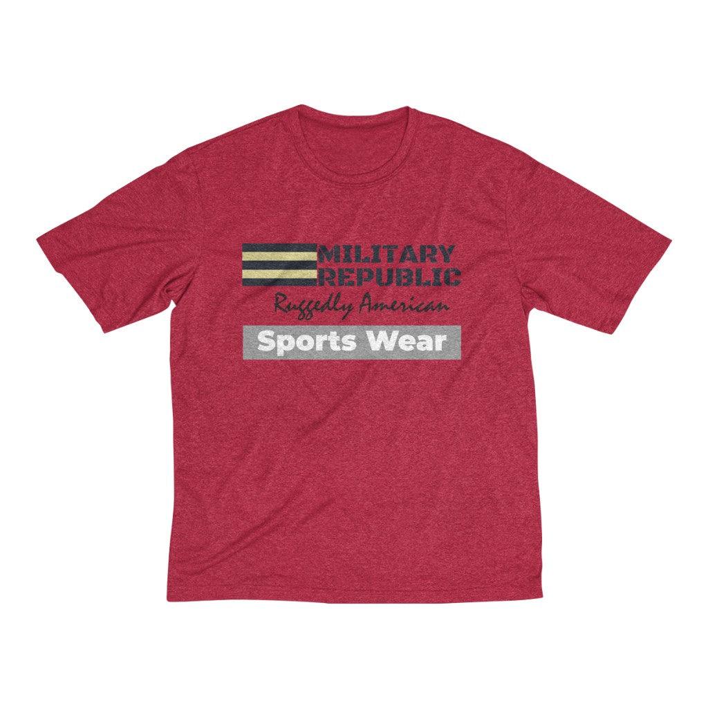 Military Republic Men's Heather Dri-Fit Sports T-shirt - Military Republic