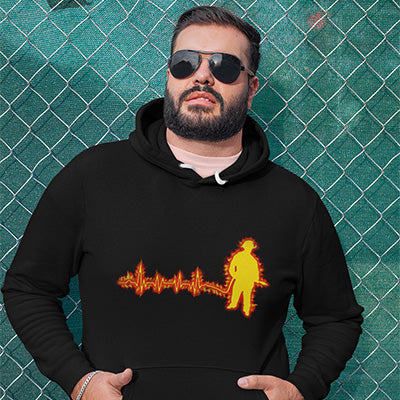 A Heart-Beating Fire Fighter At Work Hoodie