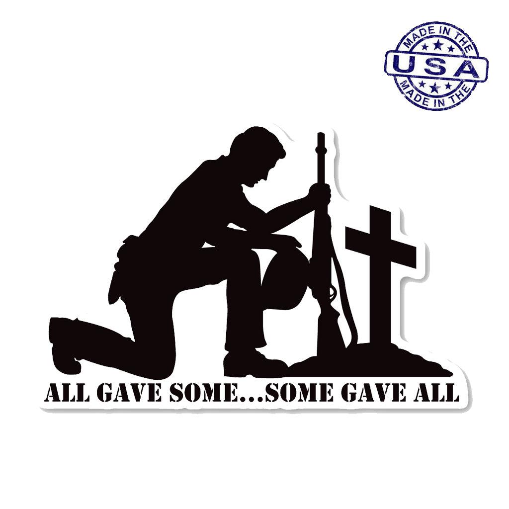 United States Veteran All gave Some Sticker (6.5" x 4.38") - Military Republic