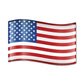 United States Patriotic Shaped American Flag Magnet (15" x 10.13") - Military Republic