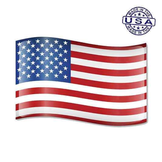 United States Patriotic Shaped American Flag Magnet (15" x 10.13") - Military Republic