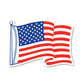 United States Patriotic American Flag Magnet (7.75" x 5.5") - Military Republic