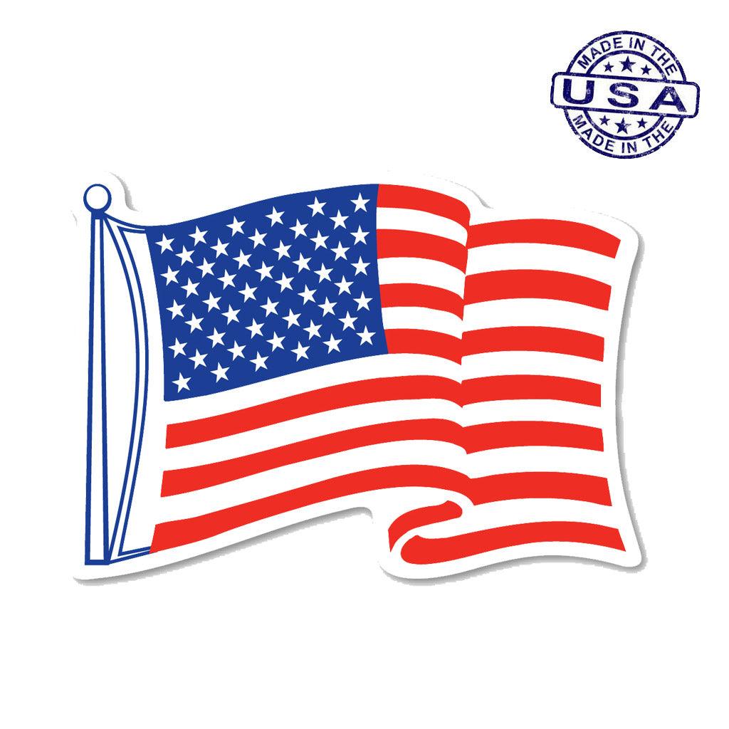 United States Patriotic American Flag Magnet (7.75" x 5.5") - Military Republic