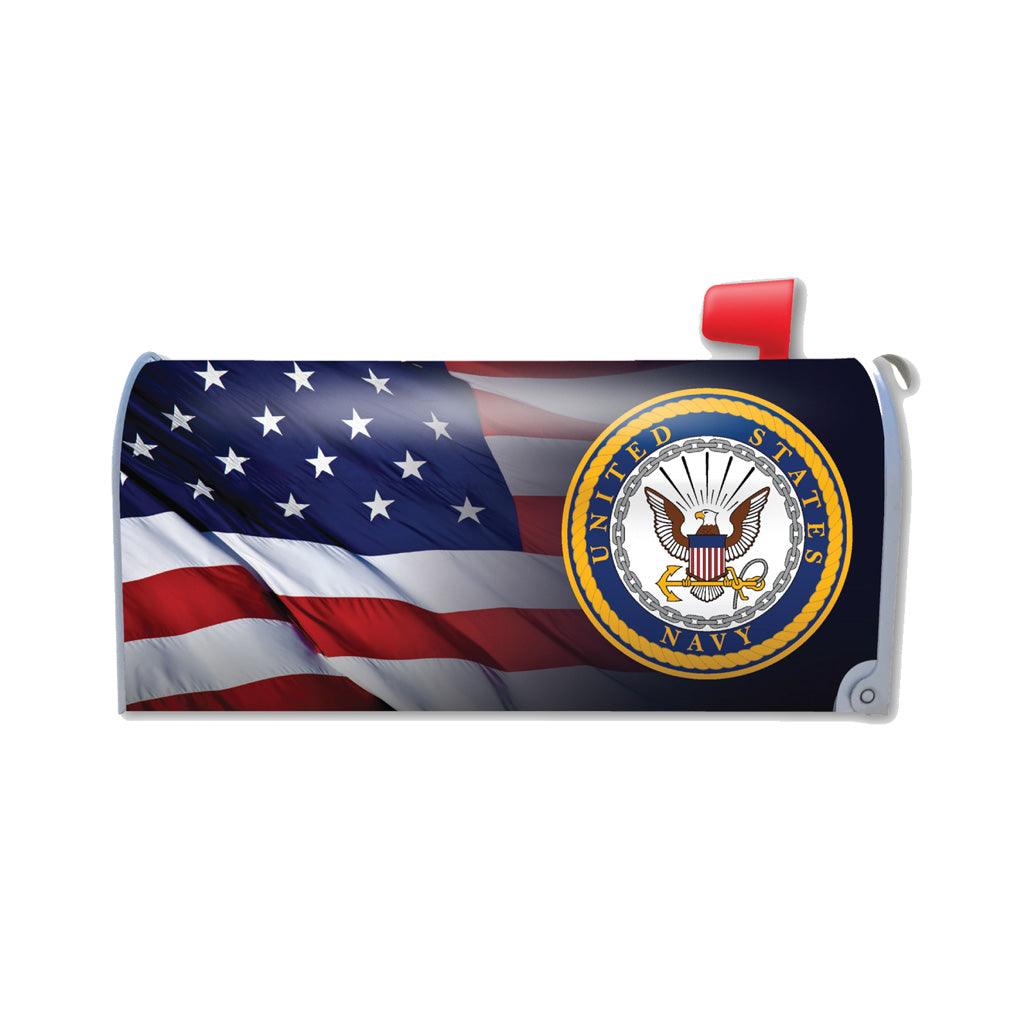United States Navy American Flag Mailbox Cover Magnet (21" x 18.38") - Military Republic
