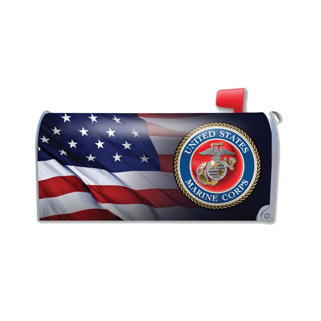 United States Marines American Flag USMC Mailbox Cover Magnet (21" x 18.88") - Military Republic