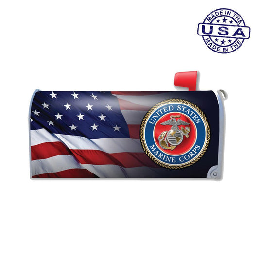 United States Marines American Flag USMC Mailbox Cover Magnet (21" x 18.88") - Military Republic
