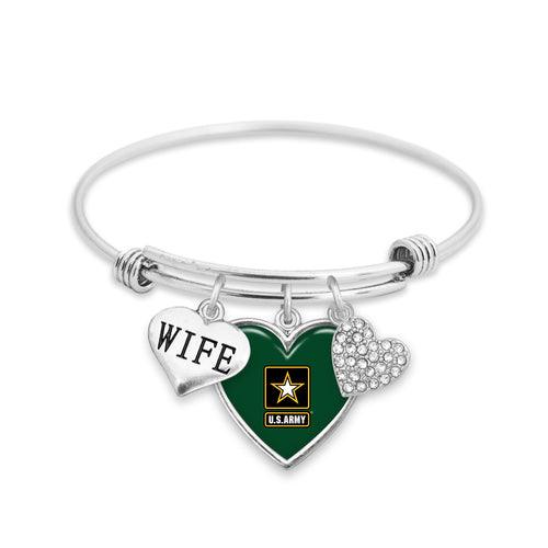 U.S. Army® Amara Bracelet with Wife Accent - Military Republic