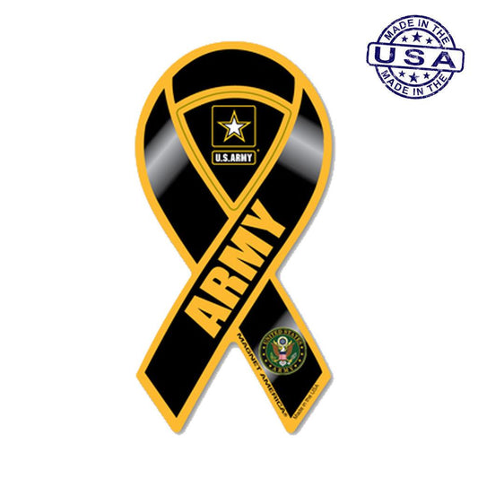 United States Army Mini Ribbon Black Magnet (2" x 4") - Military Republic