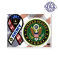 United States Army Combo Mini Ribbon (2" x 4") and Circle (3.75") Magnets - Military Republic