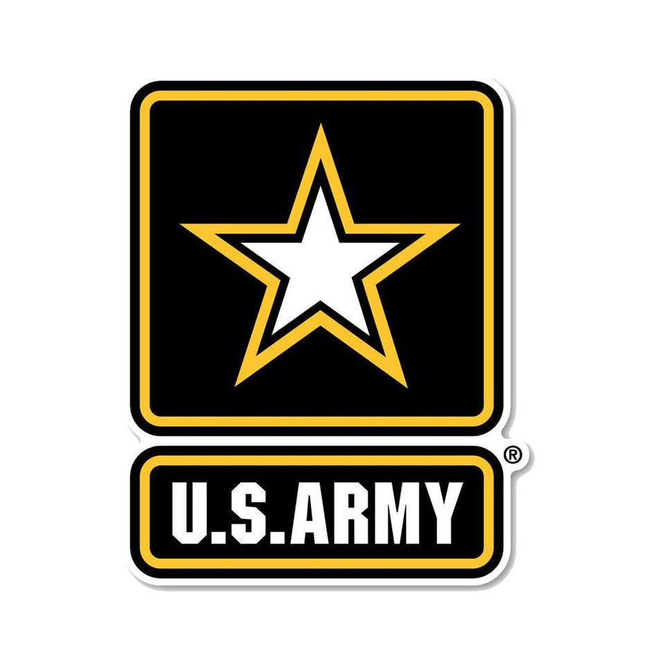 United States Army Star Logo Sticker (3.9" x 4.9") Military Republic