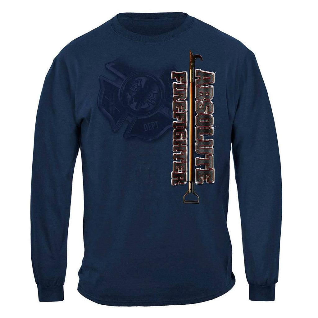 United States Absolute Firefighter Blue Print Premium Long Sleeve - Military Republic