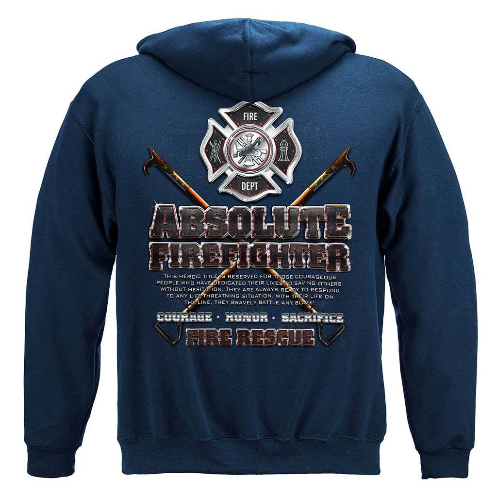 United States Absolute Firefighter Blue Print Premium Long Sleeve - Military Republic