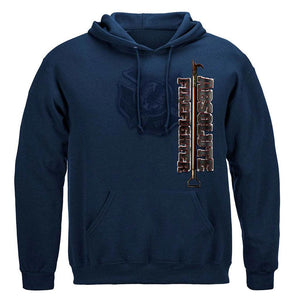 United States Absolute Firefighter Blue Print Premium Long Sleeve - Military Republic