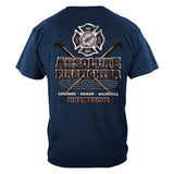 United States Absolute Firefighter Blue Print Premium Hoodie - Military Republic