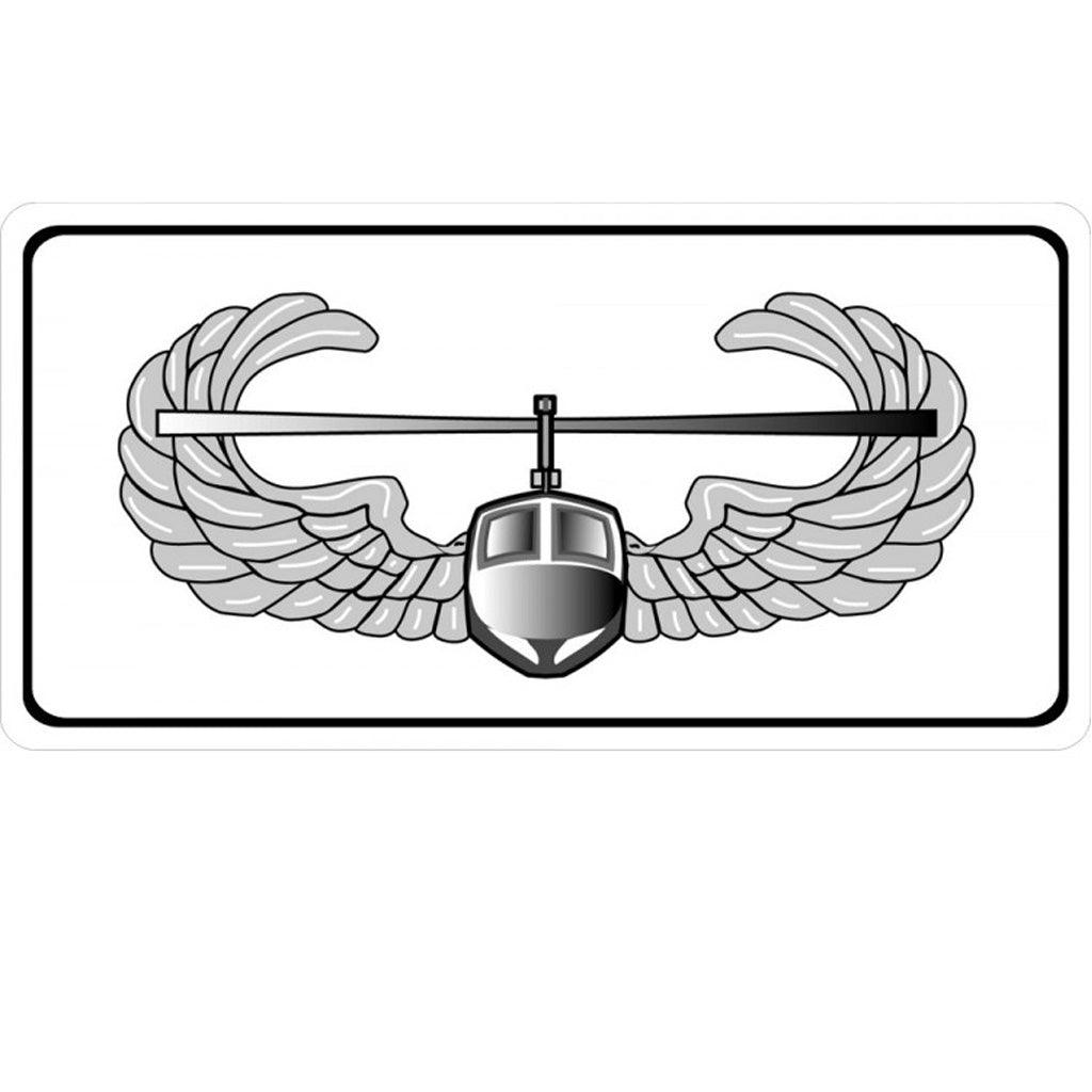 Air Assault White Photo License Plate - Military Republic