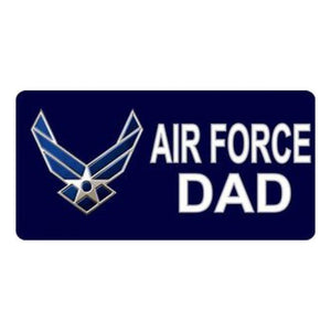 US Air Force Dad with Wing Logo Photo License Plate - Military Republic