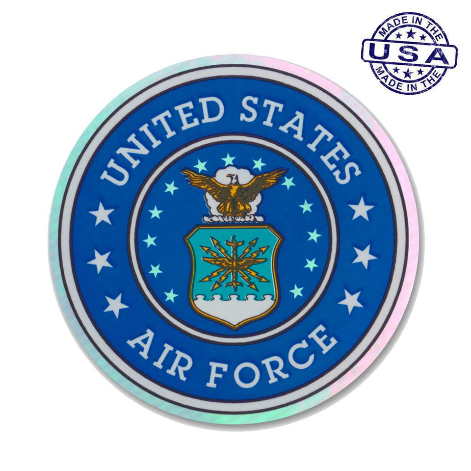 United States Air Force Holographic Circle Sticker (3") - Military Republic