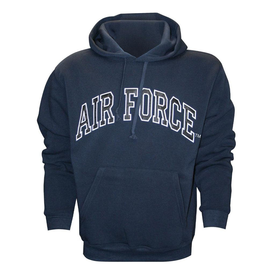 Air Force Embroidered Applique on Blue/Fleece Pullover Hoodie - Military Republic