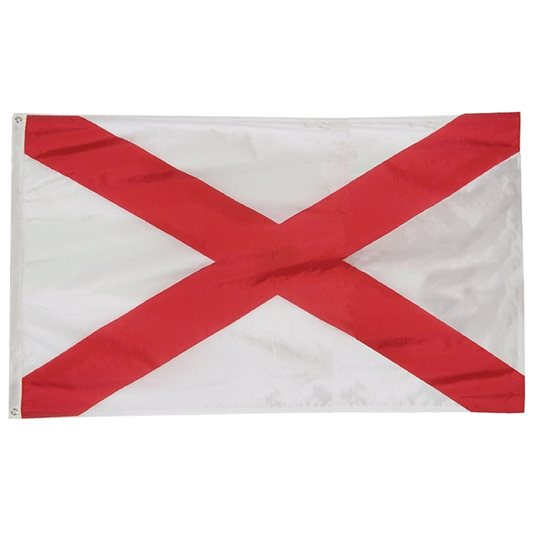 Alabama State Nylon Outdoors Flag- Sizes 2' to 10' Length - Military Republic