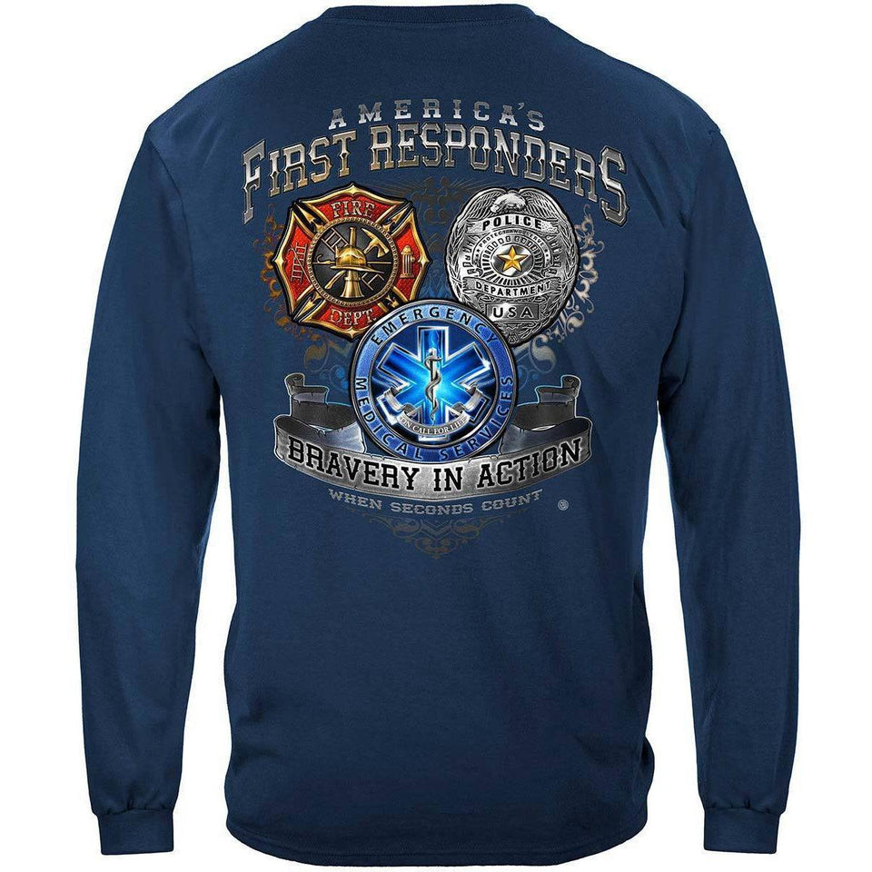 America's First Responders Premium T-Shirt - Military Republic