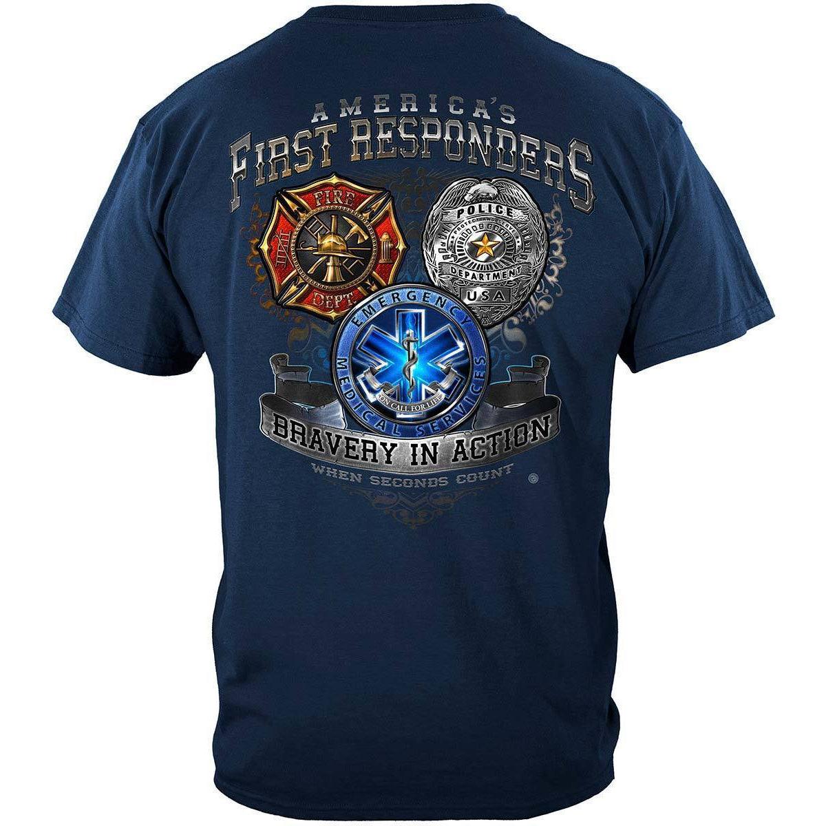 America's First Responders Premium T-Shirt - Military Republic
