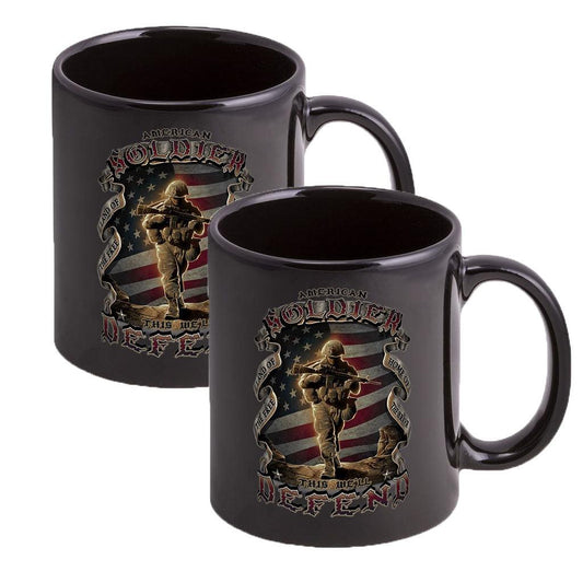 American Soldier This We'll Defend Stoneware Mug Set - Military Republic