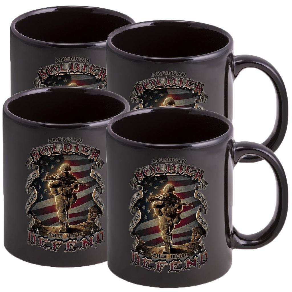 American Soldier This We'll Defend Stoneware Mug Set - Military Republic