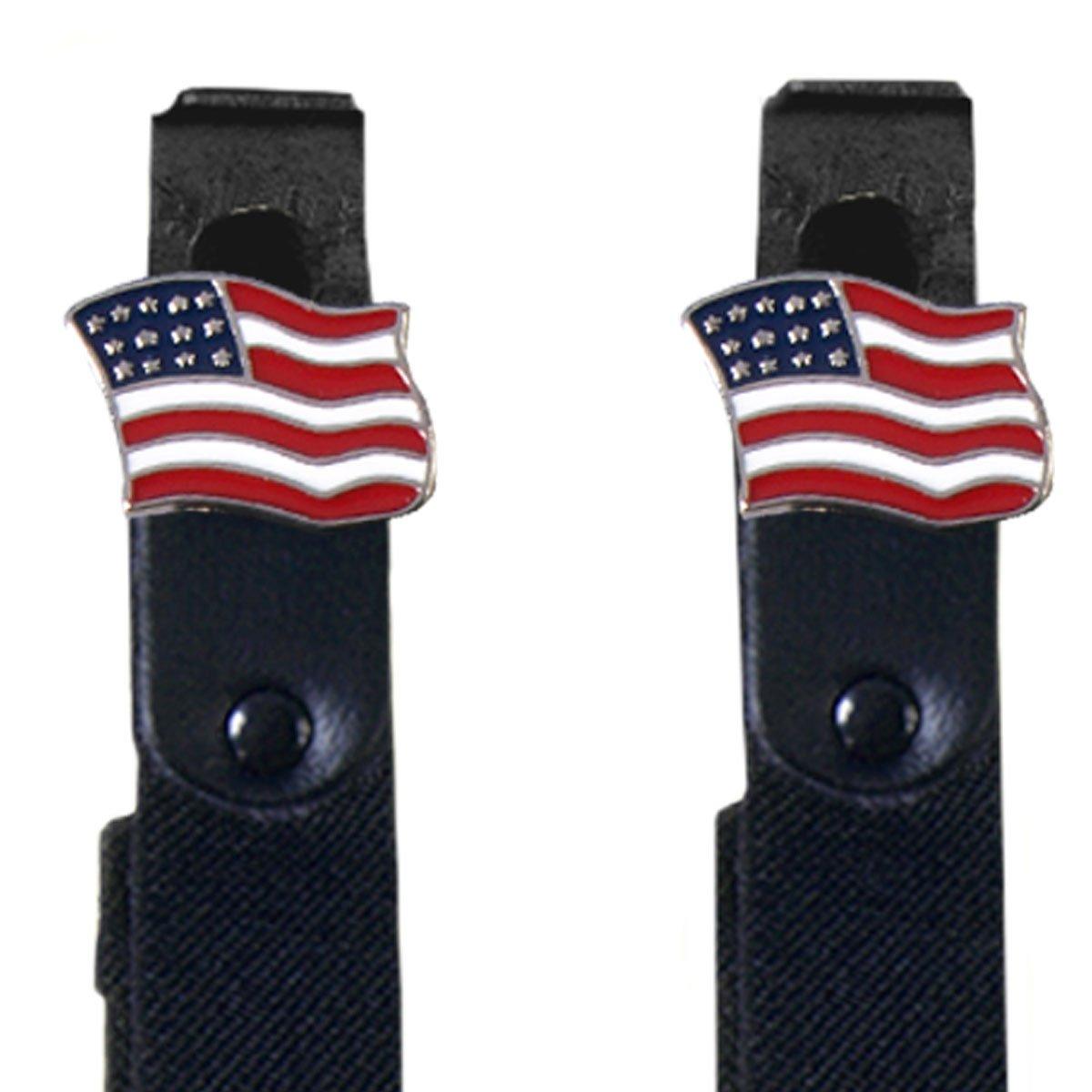 American Flag Motorcycle Riding Pant Clips - Military Republic