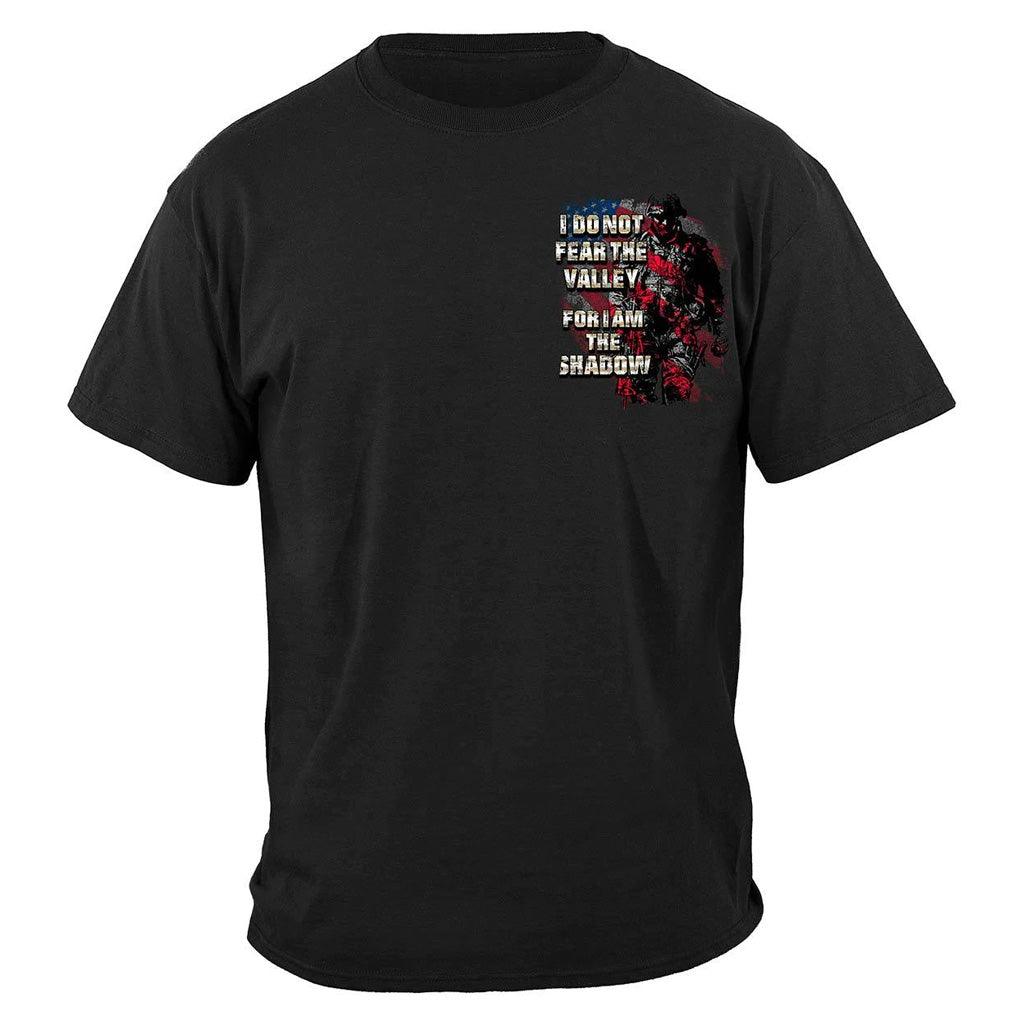 United States American Flag Soldier I Am The Shadow Premium Long Sleeve - Military Republic