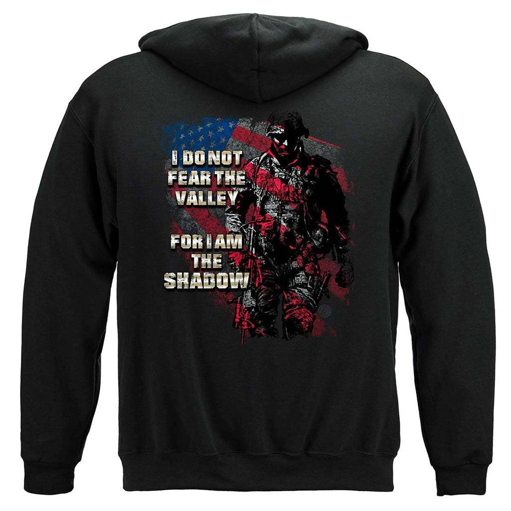 United States American Flag Soldier I Am The Shadow Premium Hoodie - Military Republic