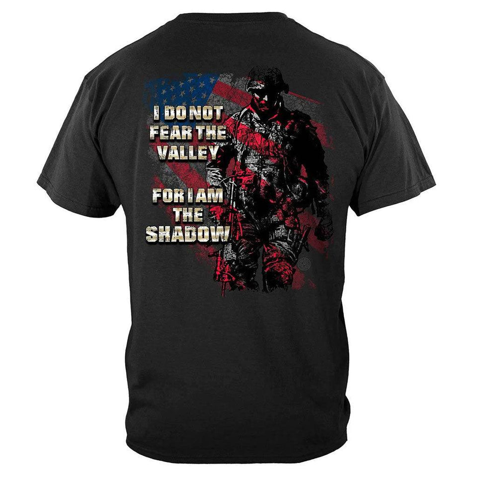 United States American Flag Soldier I Am The Shadow Premium Hoodie - Military Republic