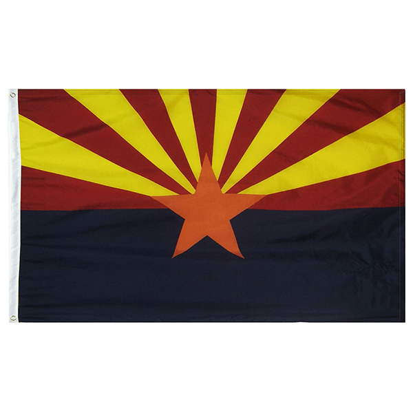 Arizona State Nylon Outdoors Flag- Sizes 2' to 10' Length - Military Republic