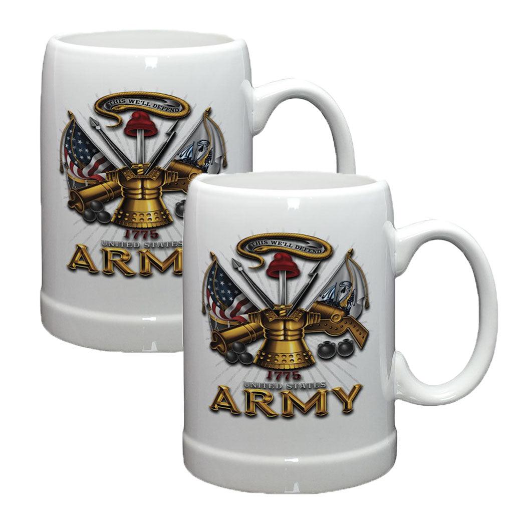 Army Antique Armor Stoneware Mug Set - Military Republic