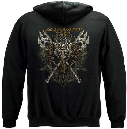 Army Axes Gold Tribal Premium Hoodie - Military Republic