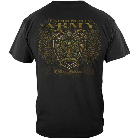 Army Crest Elite Breed Rise Above Fear Premium T-Shirt - Military Republic