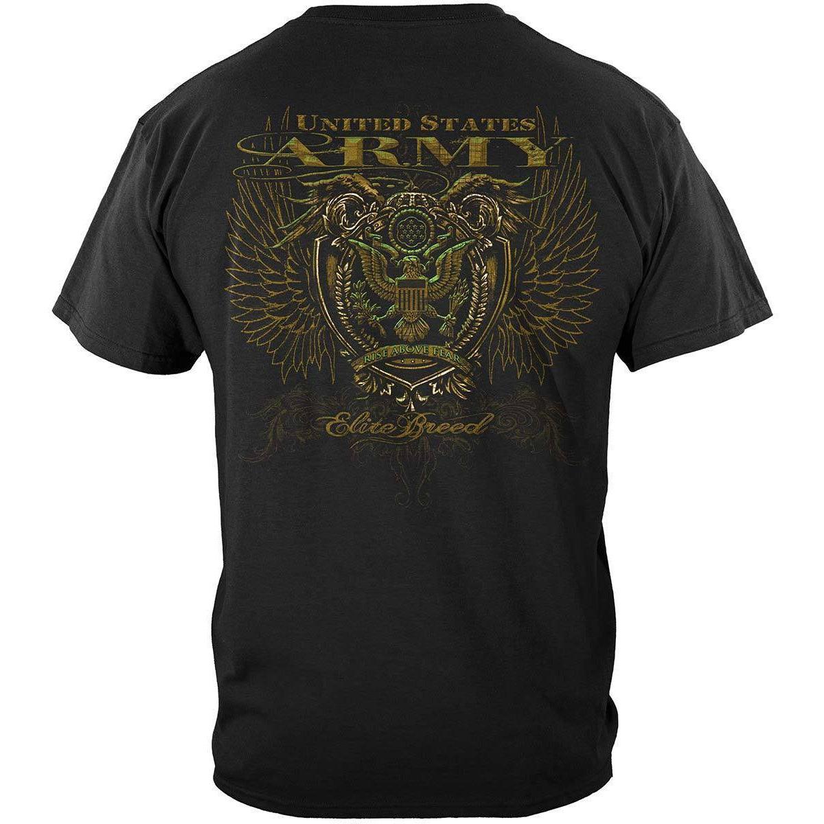 Army Crest Elite Breed Rise Above Fear Premium Long Sleeve - Military Republic